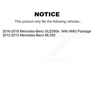 Rotor de frein à disque avant et Kit de plaquettes semi-métalliques pour Mercedes-Benz ML550 GLE550