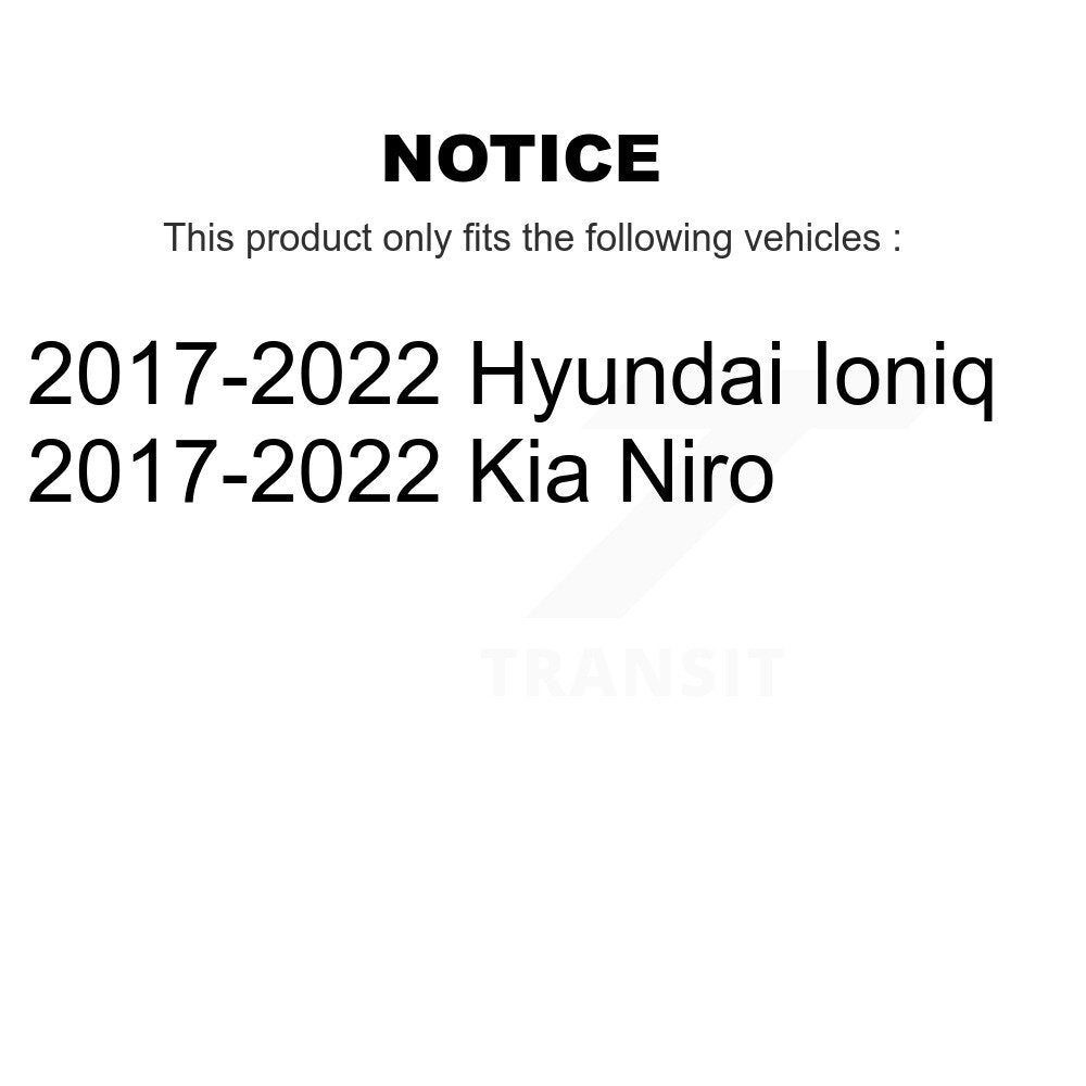 Kit de rotor de frein avant et de plaquettes semi-métalliques pour Hyundai Ioniq Kia Nir 2017 – 2022