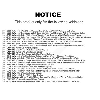 Kit de plaquettes semi-métalliques de Rotor de frein avant, pour BMW 335i xDrive 435i 440i Gran Coup