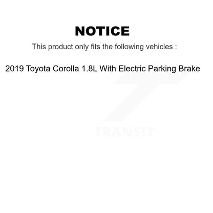 Kit de disques de frein à disque arrière et plaquettes semi-métalliques pour Toyota Corolla 2019 1,8 L