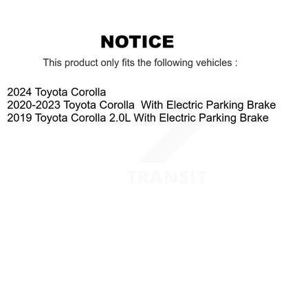 Kit de disques de frein à disque arrière et plaquettes semi-métalliques pour Toyota Corolla K8F-103634