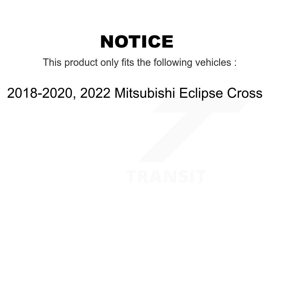 Kit de disques de frein à disque avant et plaquettes semi-métalliques pour Mitsubishi Eclipse Cross
