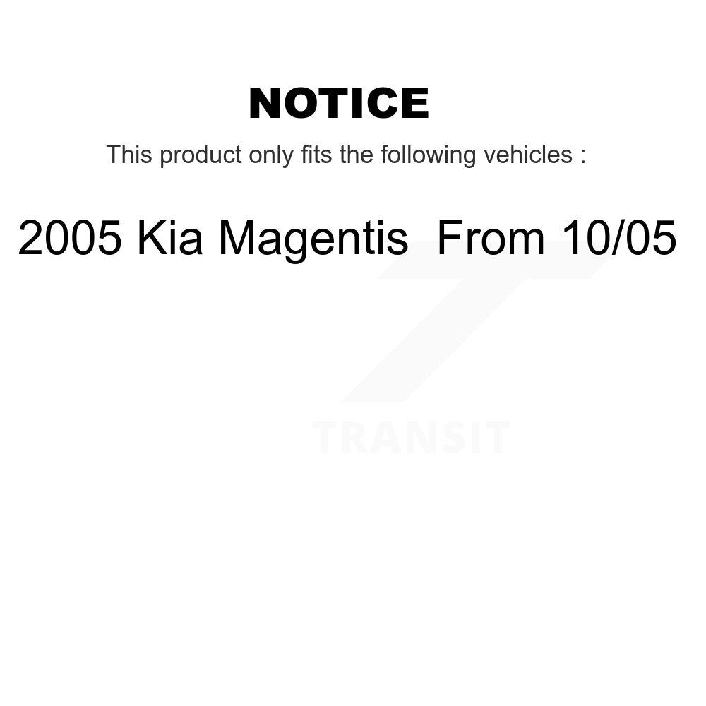 Kit de disques de frein avant et arrière et plaquettes semi-métalliques pour Kia Magentis 2005 à partir de 10 0