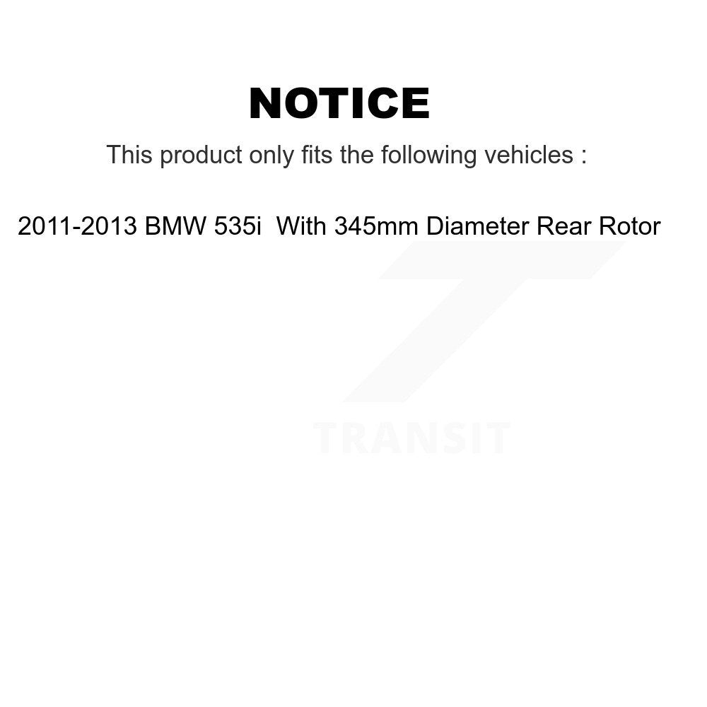 Kit de disques de frein à disque avant et arrière et plaquettes semi-métalliques (6 pièces) pour BMW 535i