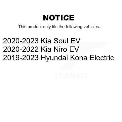 Kit de rotor de frein arrière et de plaquettes semi-métalliques pour Hyundai Kona électrique Kia Soul E