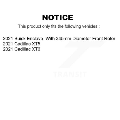Kit de plaquettes de frein semi-métalliques pour Rotors de frein avant, pour Cadillac XT5 Buick Enclave XT 2021