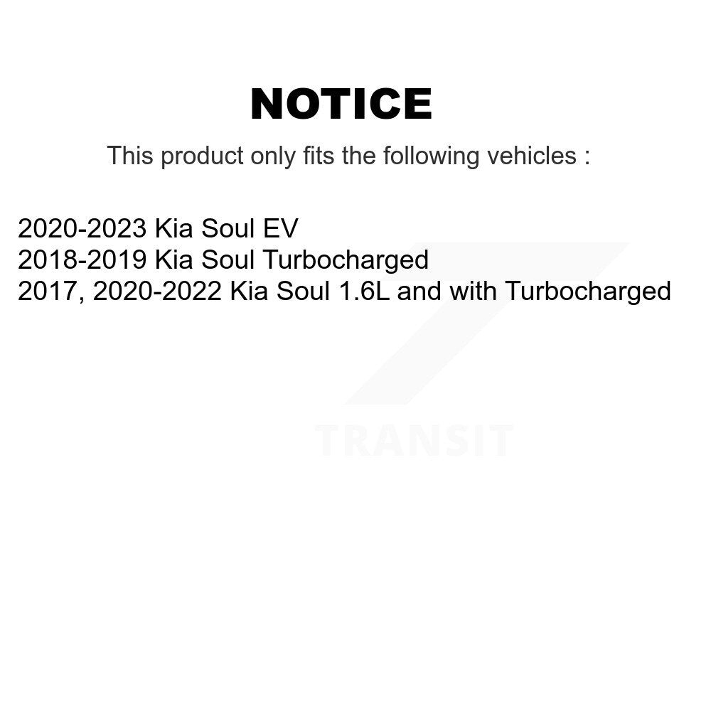 Kit de disques de frein à disque avant et plaquettes semi-métalliques pour Kia Soul EV K8F-104046