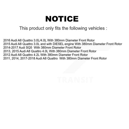 Kit de disques de frein à disque avant et plaquettes semi-métalliques pour Audi SQ5 A8 Quattro