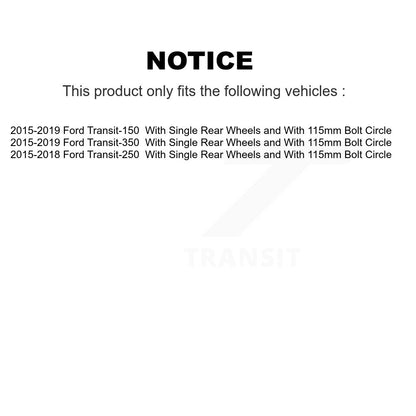 Rotors de frein à disque avant et Kit de plaquettes semi-métalliques pour Ford Transit-250 Transit-15