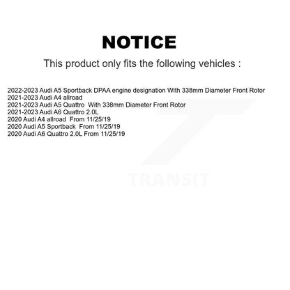 Kit de plaquettes semi-métalliques de Rotor de frein avant et arrière, pour Audi A5 Sportback Quattro A4 A
