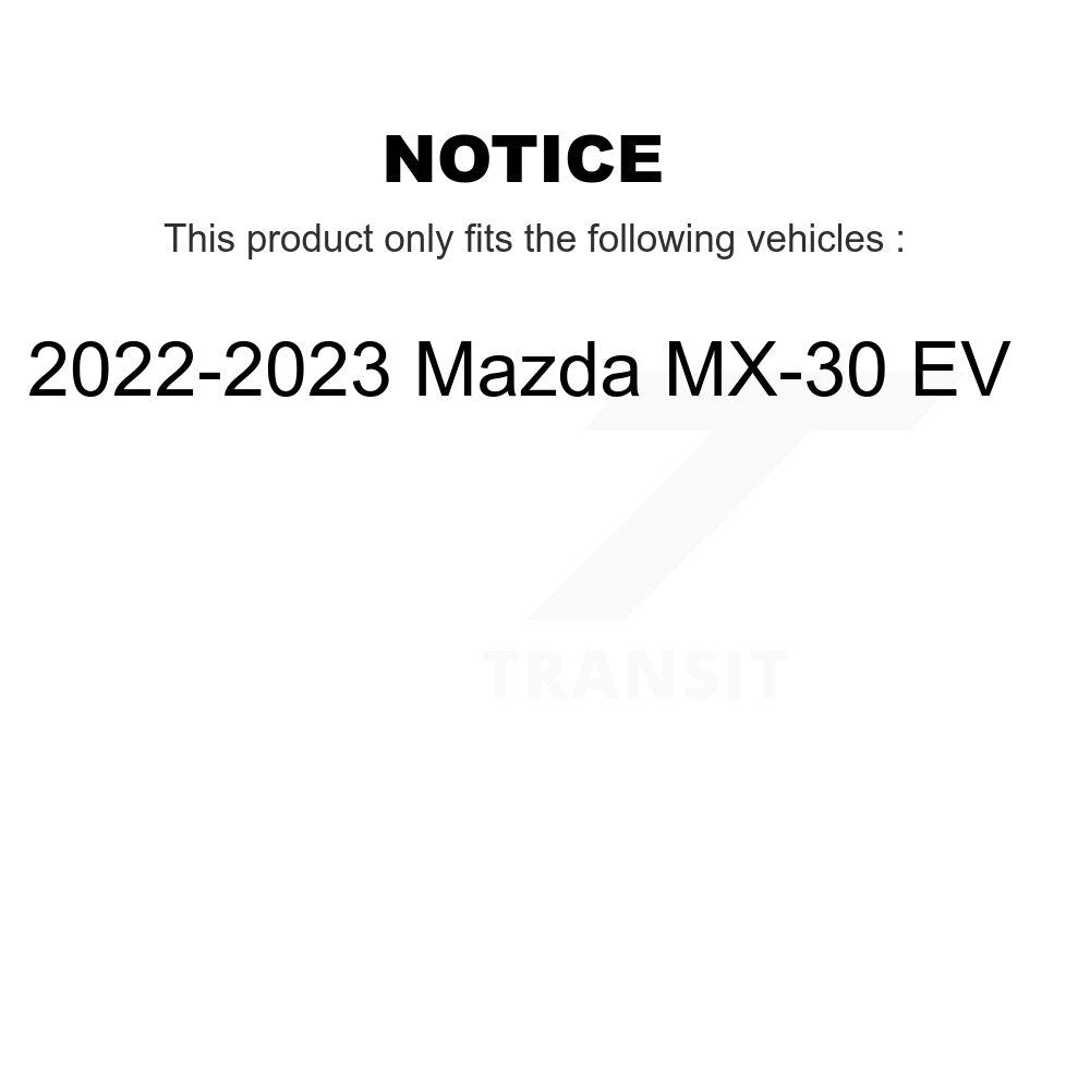 Kit de rotor de frein à disque avant et arrière et plaquettes semi-métalliques pour Mazda MX-30 E 2022 – 2023