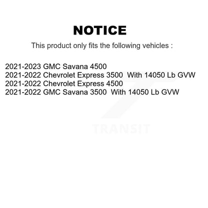 Rotors de frein avant et Kit de plaquettes semi-métalliques pour GMC Savana 3500 Chevrolet Expres