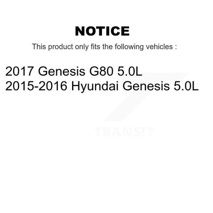 Kit de rotors de frein à disque avant et plaquettes semi-métalliques pour Hyundai Genesis G80 5.0L