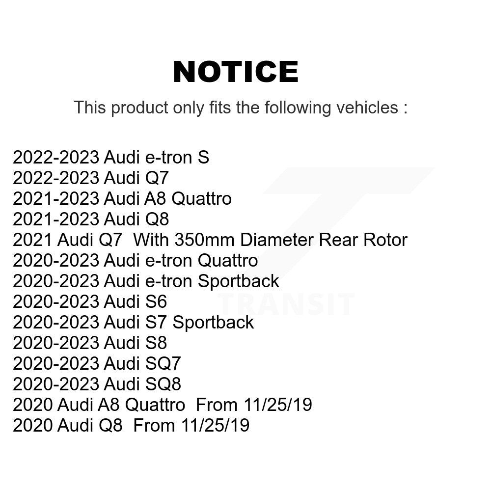 Kit de plaquettes de frein semi-métalliques pour Rotors de frein arrière, pour Audi Q7 Q8 e-tron Quattro SQ8 SQ7 S