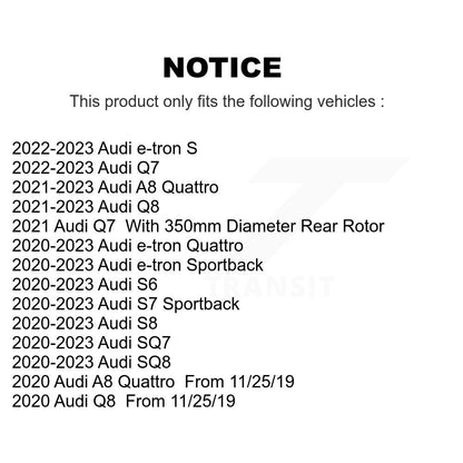 Kit de plaquettes de frein semi-métalliques pour Rotors de frein arrière, pour Audi Q7 Q8 e-tron Quattro SQ8 SQ7 S