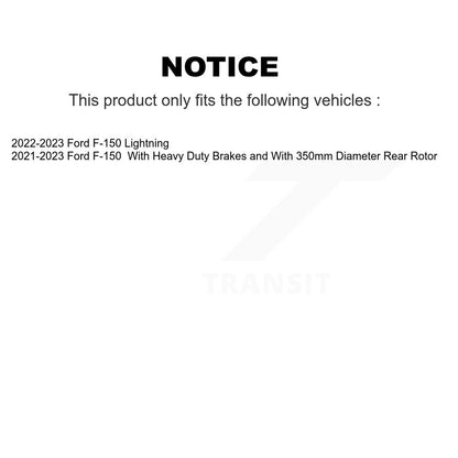 Kit de disques de frein à disque arrière et plaquettes semi-métalliques pour Ford F-150 Lightning