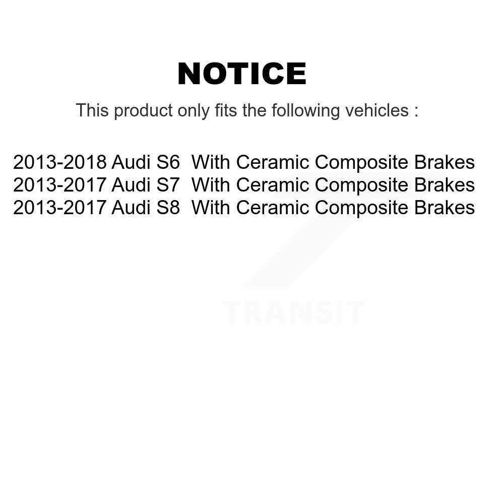 Kit de disques de frein à disque arrière et plaquettes semi-métalliques pour Audi S6 S7 S8 K8F-104311