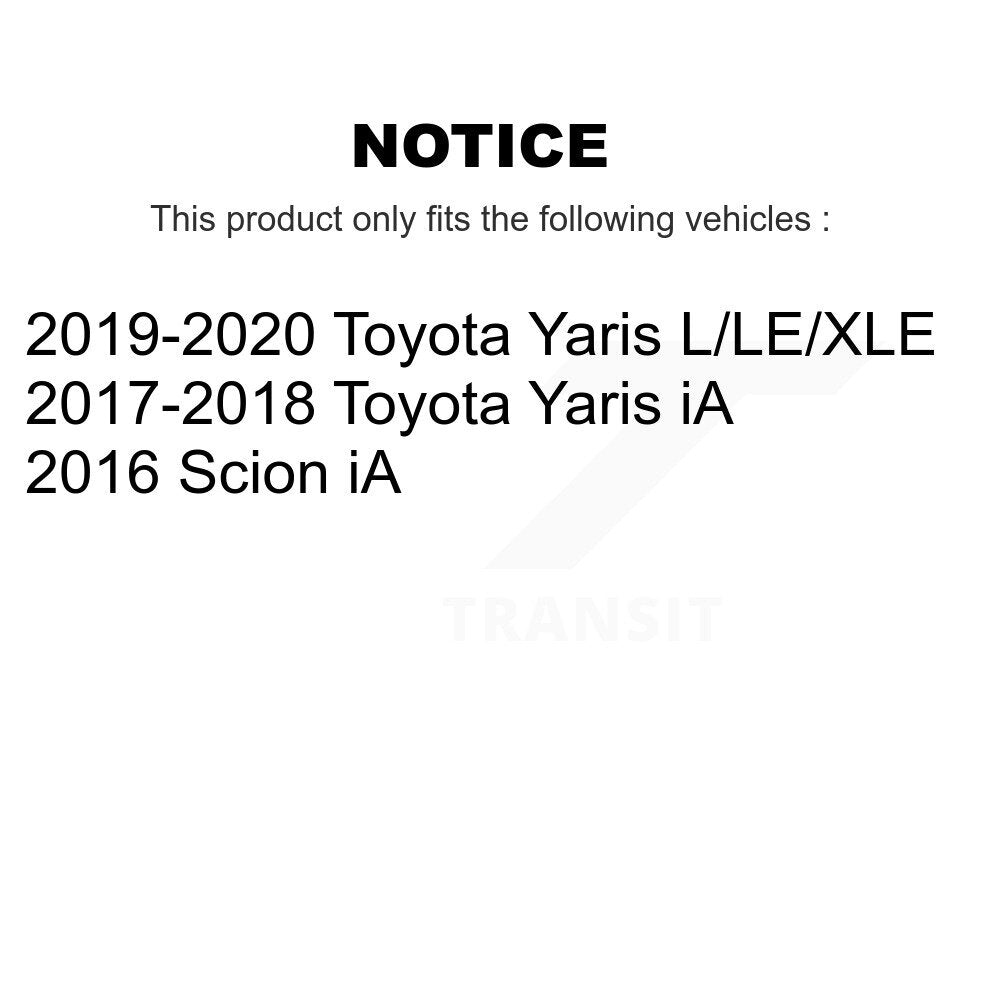 Kit de tambour à plaquettes semi-métalliques, Rotor de frein à disque avant et arrière (7 pièces) pour Toyota Yaris i