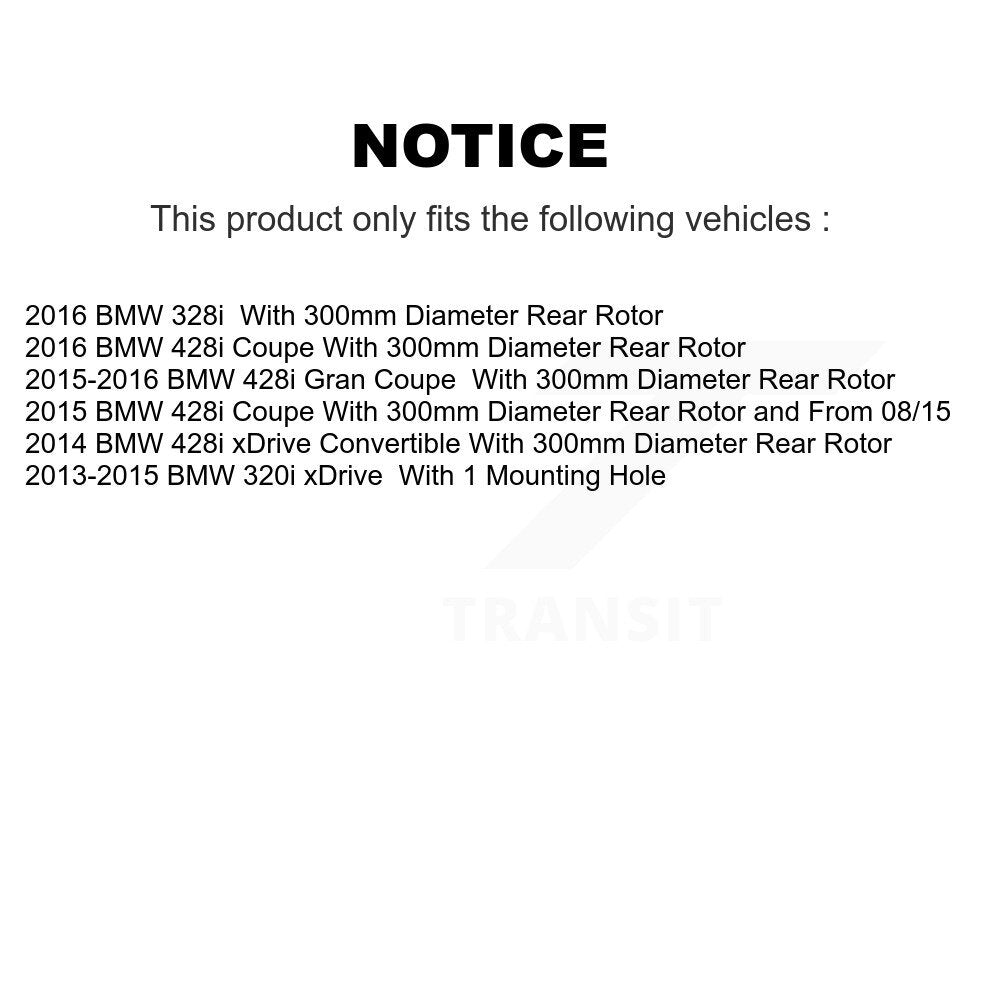 Kit de plaquettes semi-métalliques et de chaussures de stationnement pour disques arrière, pour BMW 320i xDrive 428