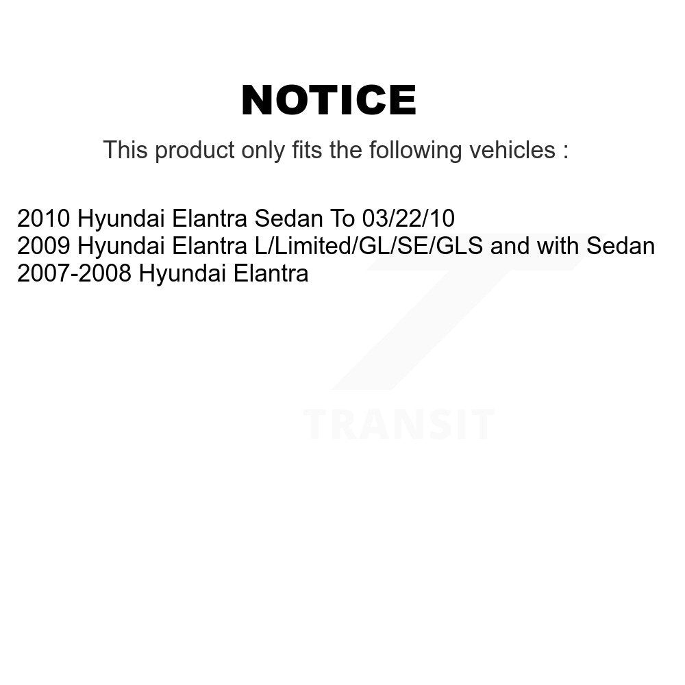 Kit de patins de frein de stationnement, Rotors à disque arrière, plaquettes semi-métalliques, pour Hyundai Elantra