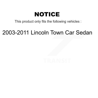 Kit de chaussures de stationnement à plaquettes semi-métalliques, Rotors à disque arrière, pour voiture Lincoln Town Seda