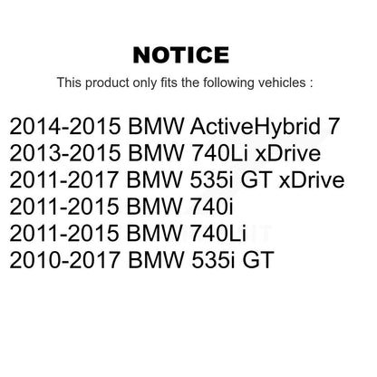Kit de plaquettes semi-métalliques et de chaussures de stationnement pour disques arrière, pour BMW 535i GT xDrive