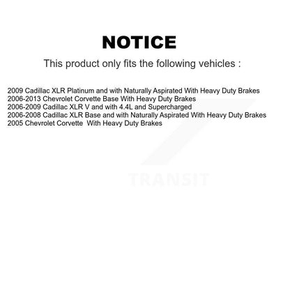 Kit de chaussures de stationnement avec Rotors à disque arrière, plaquettes semi-métalliques, pour Chevrolet Corvette XL