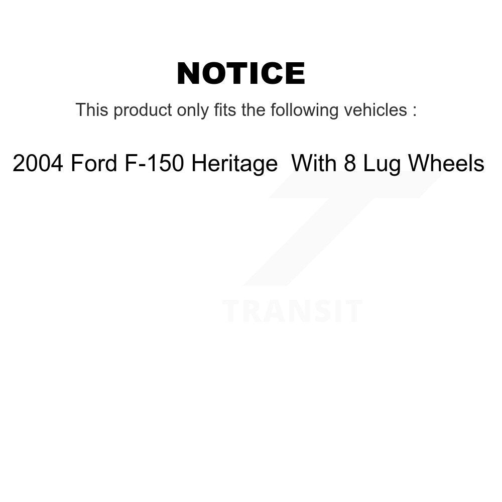 Kit de plaquettes semi-métalliques et de chaussures de stationnement pour disques arrière, pour Ford F-150 Heritage