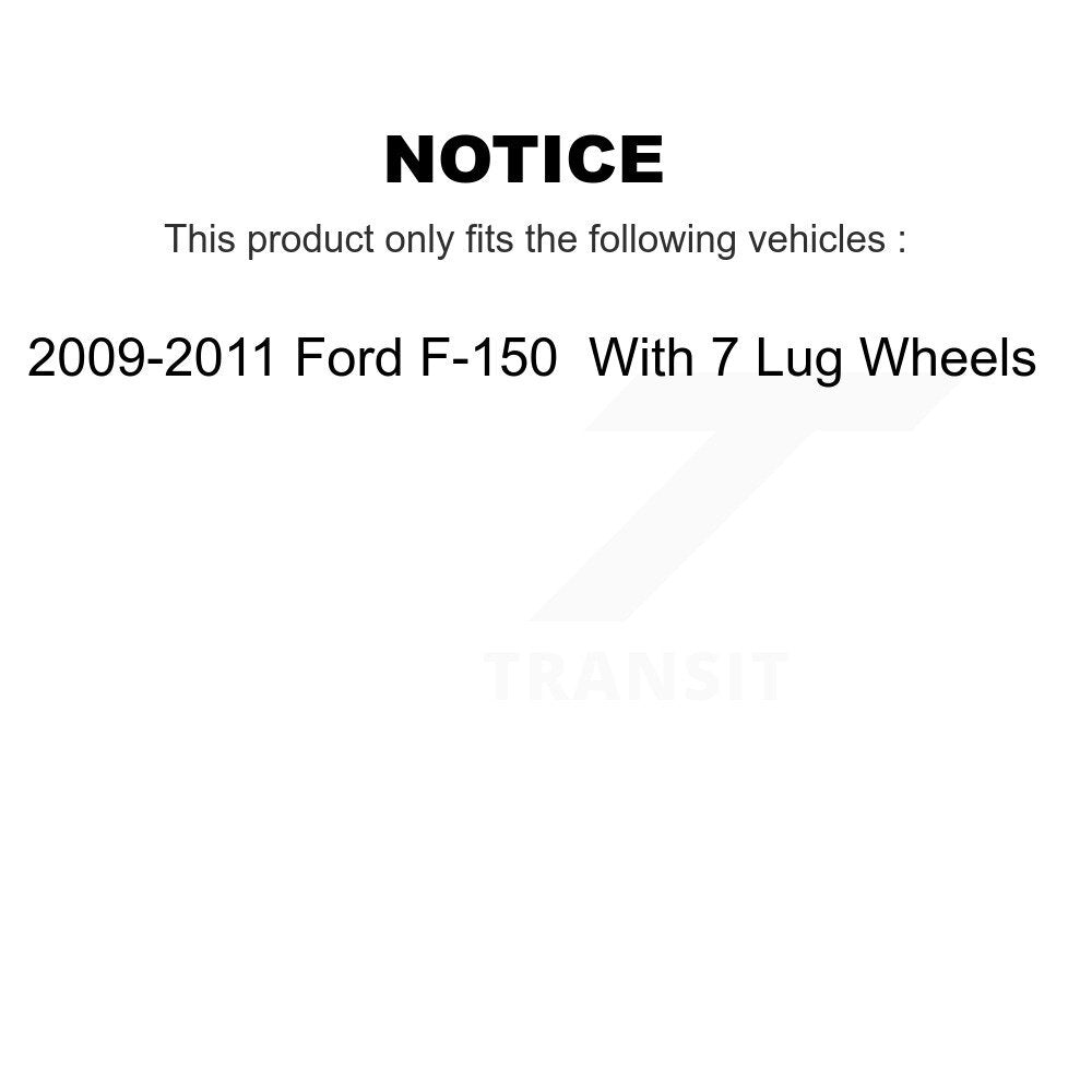 Kit de plaquettes semi-métalliques et de patins de frein de stationnement pour rotors de disque arrière, pour Ford F-150
