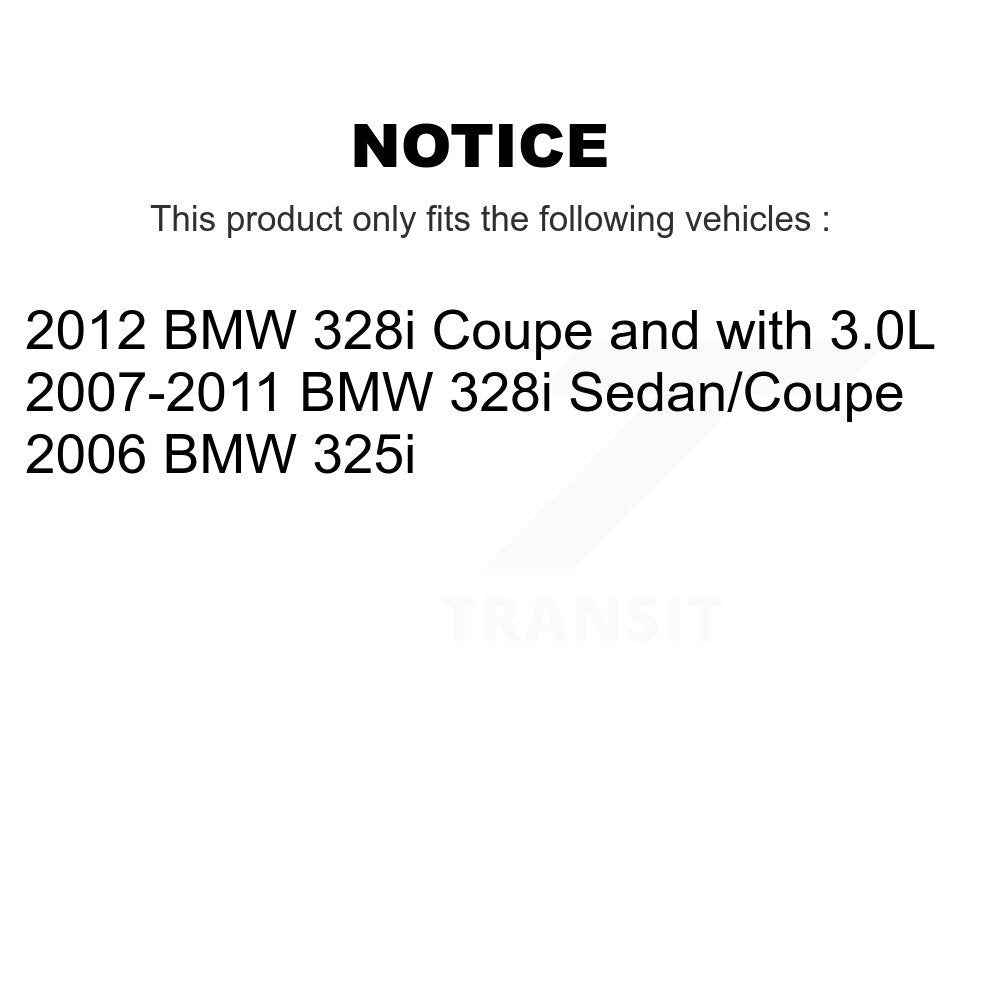 Kit de quincaillerie pour chaussures de stationnement, Rotors à disque arrière, plaquettes semi-métalliques, pour BMW 328i 325