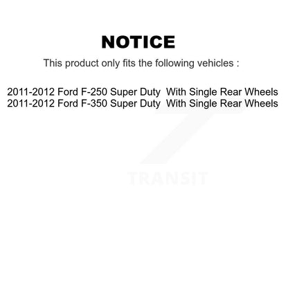 Rotors à disque arrière, patins semi-métalliques, chaussures de stationnement et Kit de quincaillerie pour Ford F-350