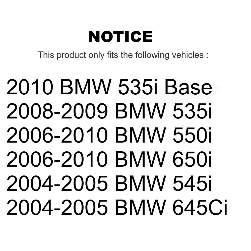 Kit de quincaillerie pour chaussures de stationnement, Rotors à disque arrière, plaquettes semi-métalliques, pour BMW 650i 550