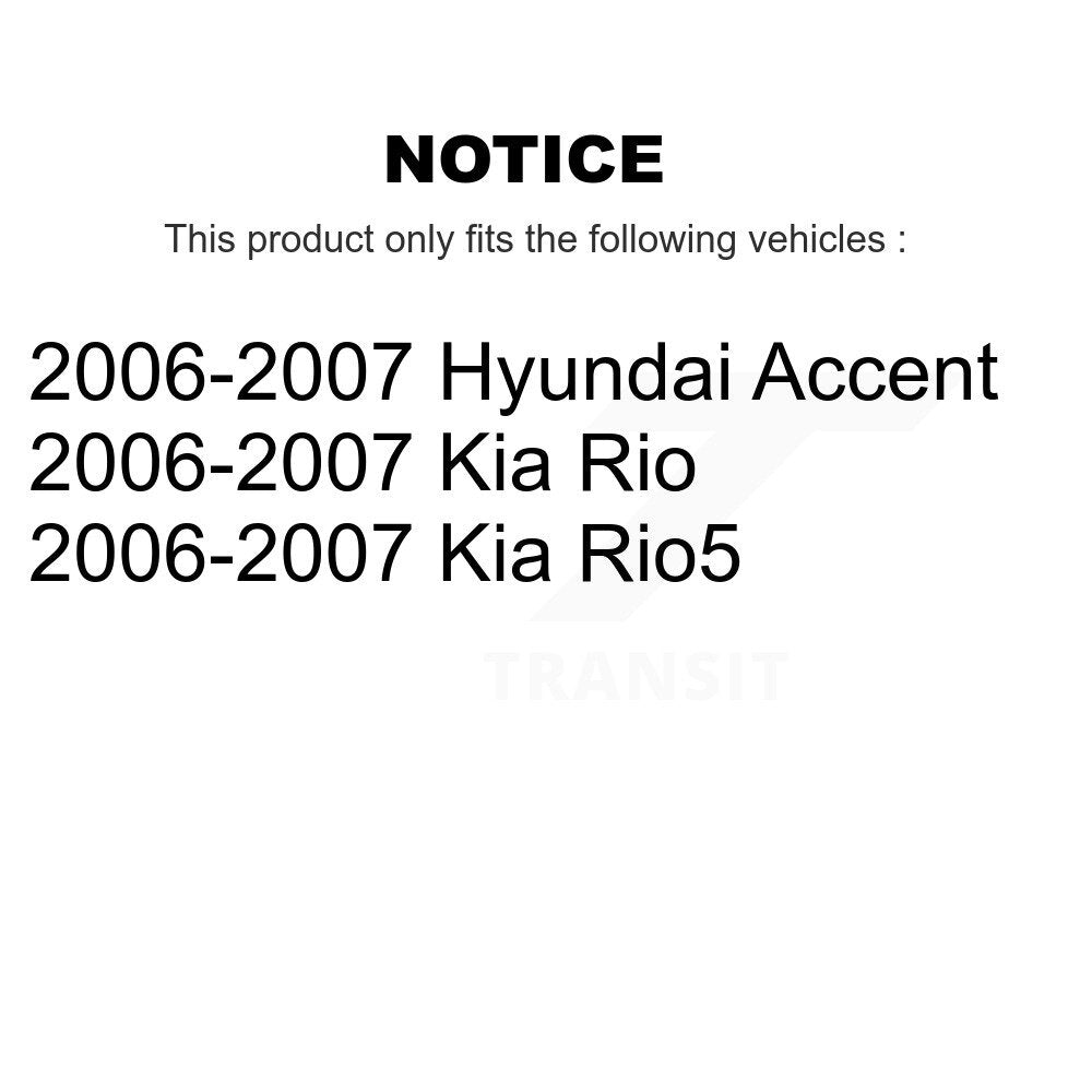 Rotors à disque arrière, plaquettes semi-métalliques, chaussures de stationnement et Kit de matériel pour Hyundai Ki
