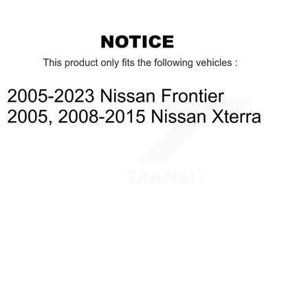 Kit de quincaillerie pour chaussures de stationnement, Rotors à disque arrière, plaquettes semi-métalliques, pour Nissan Xterr