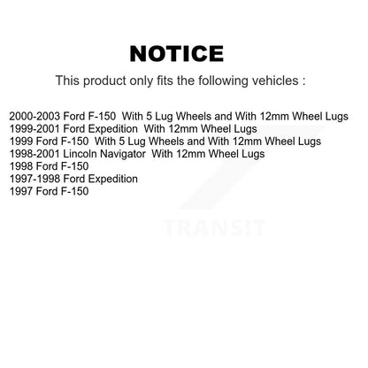 Rotors à disque arrière, patins semi-métalliques, chaussures de stationnement et Kit de quincaillerie pour Ford F-150
