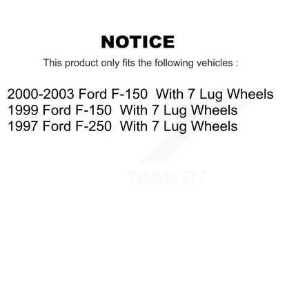 Rotors à disque arrière, patins semi-métalliques, chaussures de stationnement et Kit de quincaillerie pour Ford F-150