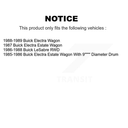 Kit de chaussures de tambour de frein arrière pour Buick Electra LeSabre K8N-100058