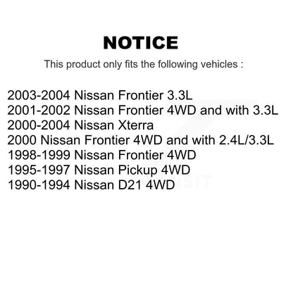 Kit de chaussures de tambour de frein arrière pour Nissan Xterra Frontier D21 Pickup K8N-100101