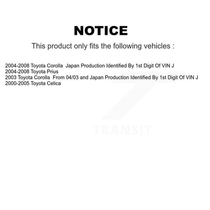 Kit de chaussures de tambour de frein arrière pour Toyota Corolla Prius Celica K8N-100161