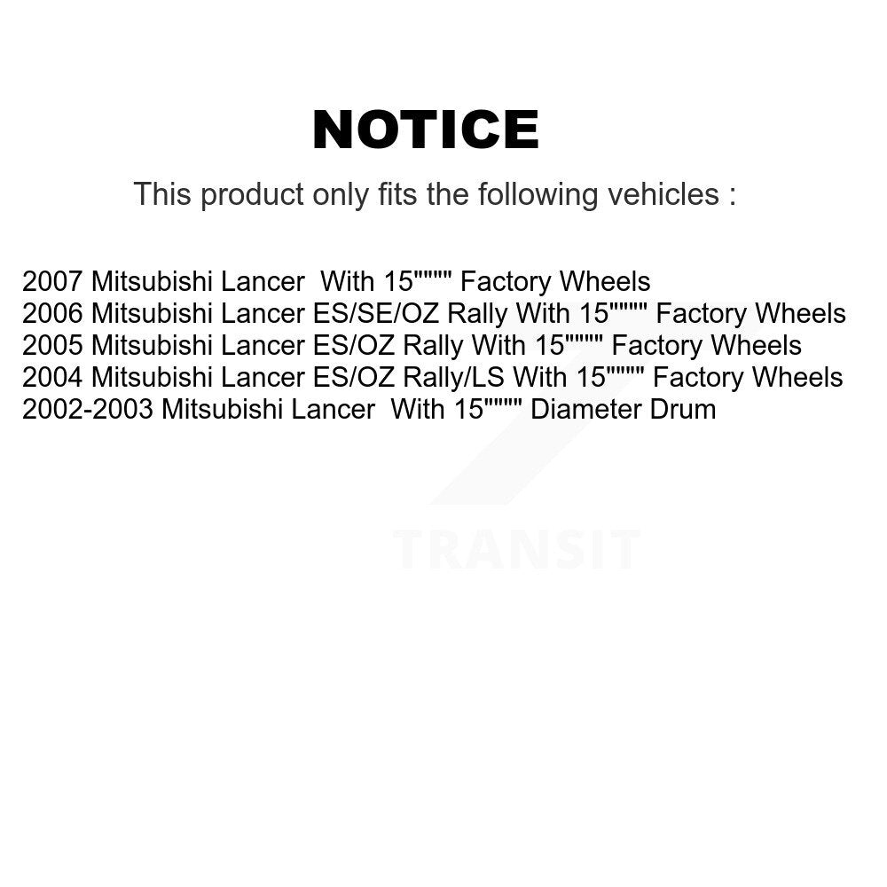 Kit de chaussures de tambour de frein arrière pour Mitsubishi Lancer K8N-100165