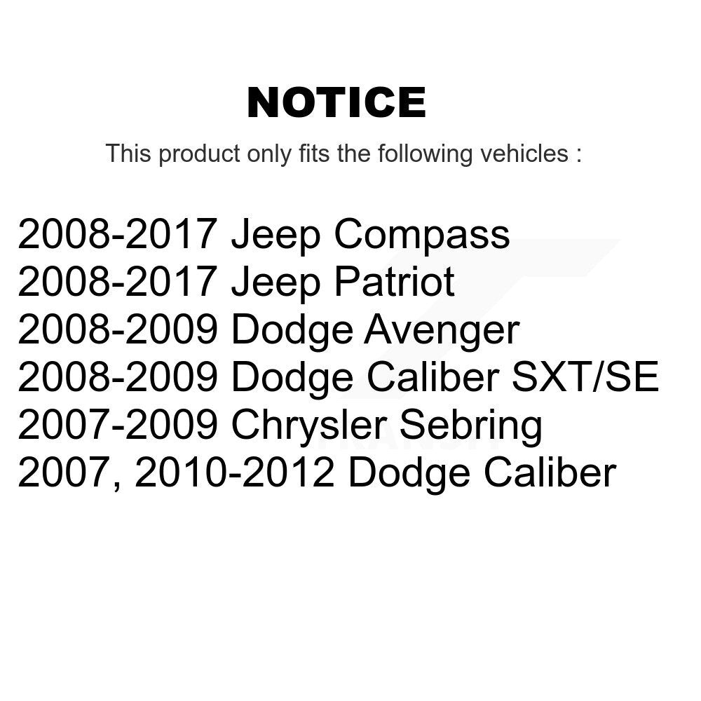 Kit de chaussures de tambour de frein arrière, pour Jeep Patriot Compass Dodge Caliber Chrysler Sebrin