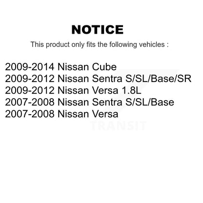 Kit de chaussures de tambour de frein arrière pour Nissan Versa Sentra Cube K8N-100220