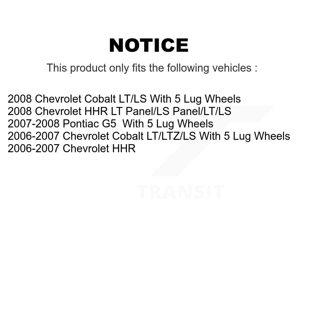 Kit de ressorts et cylindres de chaussures de tambour de frein arrière, pour Chevrolet Cobalt Pontiac G5 HH