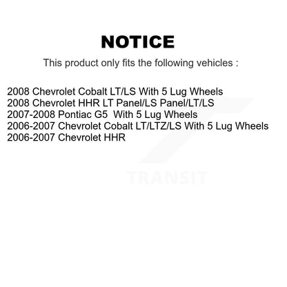 Kit de ressorts et cylindres de chaussures de tambour de frein arrière, pour Chevrolet Cobalt Pontiac G5 HH