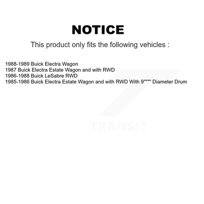 Chaussures de tambour de frein arrière et Kit de ressorts pour Buick Electra LeSabre K8N-100271