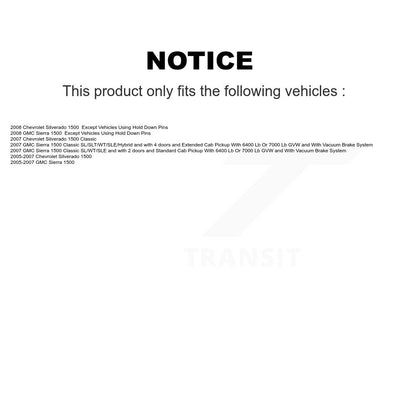 Kit de ressorts de chaussures de tambour de frein arrière, pour Chevrolet GMC Silverado 1500 Sierra Classi