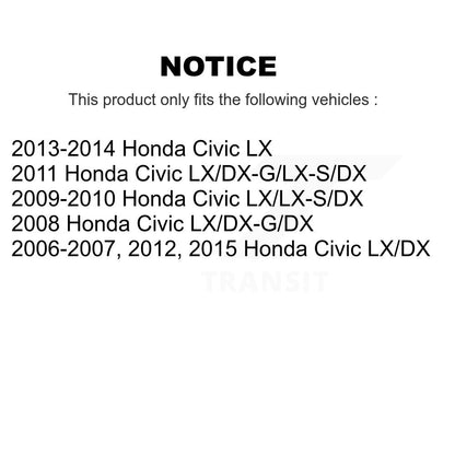 Chaussures de tambour de frein arrière et kit de ressorts pour Honda Civic K8N-100374