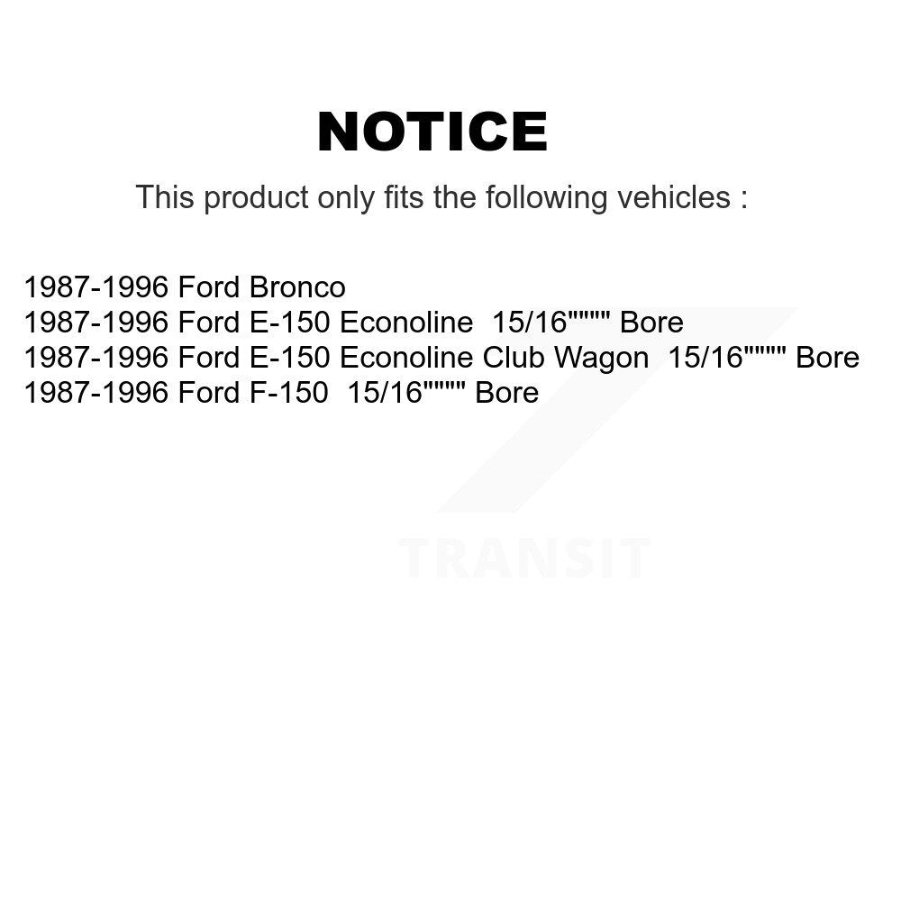 Kit de ressorts et cylindres de chaussures de tambour de frein arrière (6 pièces) pour Ford F-150 E-150 Econolin