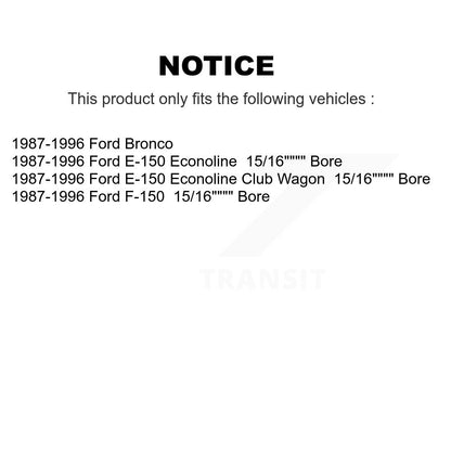 Kit de ressorts et cylindres de chaussures de tambour de frein arrière (6 pièces) pour Ford F-150 E-150 Econolin