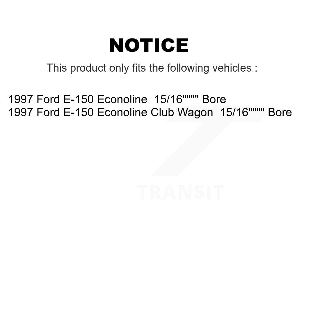 Kit de ressorts et cylindres de chaussures de tambour de frein arrière (6 pièces) pour Ford E-150 Econoline Clu